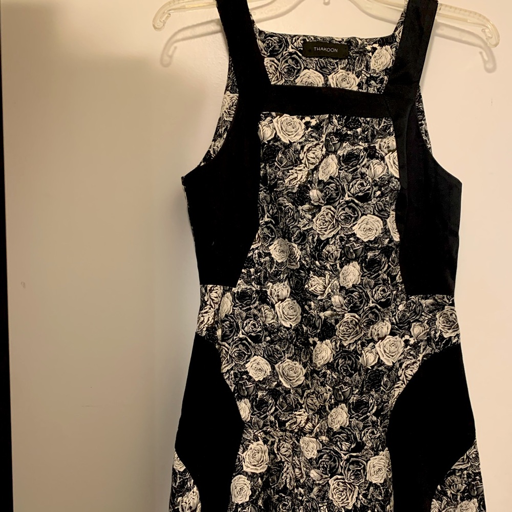 Beautiful classy Black and White Rose Sundress